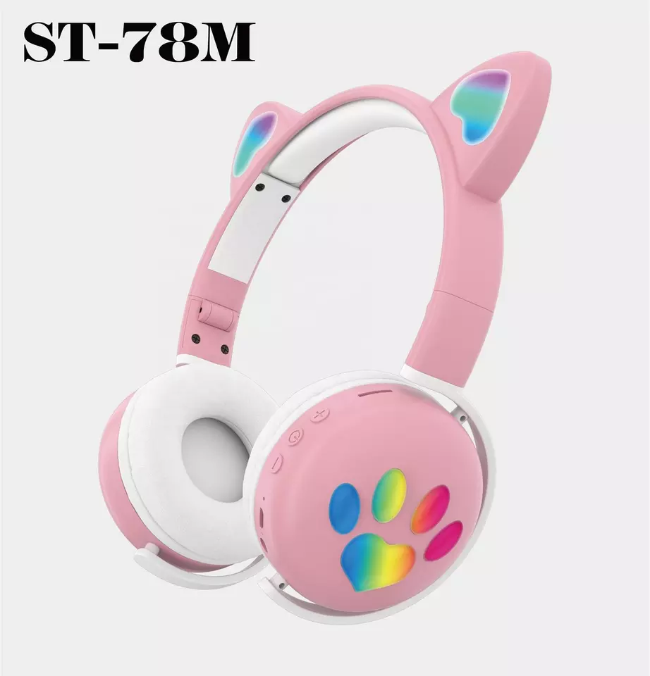 headphone-cat-ear-st78m-1 هدفون بی سیم گربه ای مدل st78m - فروشگاه ماکان